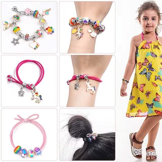 165-Piece: Gorgeous Color Beads DIY Handmade Children's Bracelet Set - A-1 Thread Vault