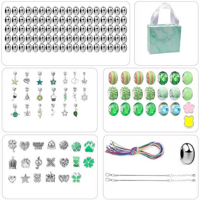 165-Piece: Gorgeous Color Beads DIY Handmade Children's Bracelet Set - A-1 Thread Vault