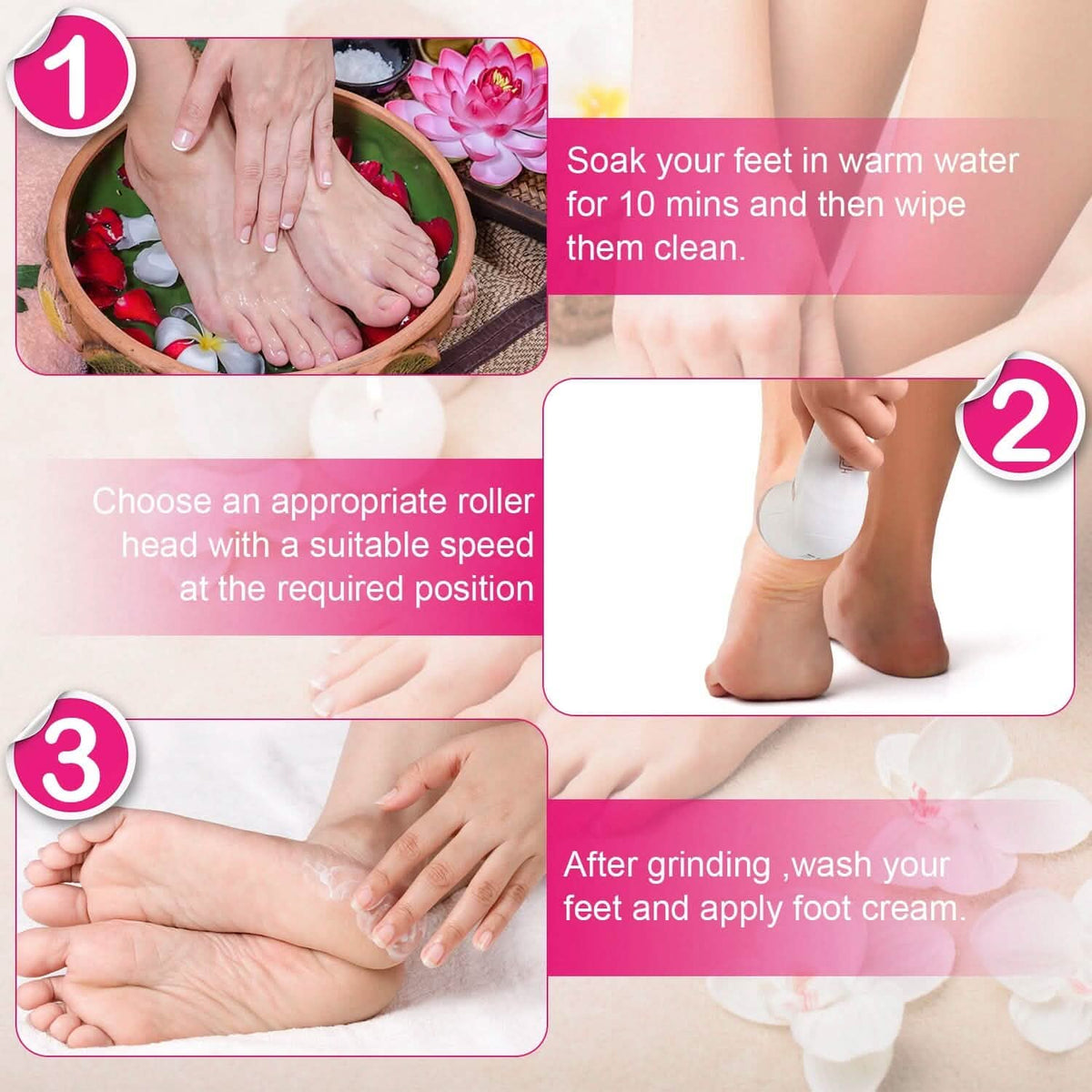 17-Pieces Set: Electric Foot Callus Remover with Vacuum Foot Grinder Rechargeable - A-1 Thread Vault
