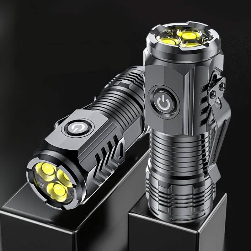 2-Pack: USB Rechargeable Mini LED Tactical Flashlight - A-1 Thread Vault