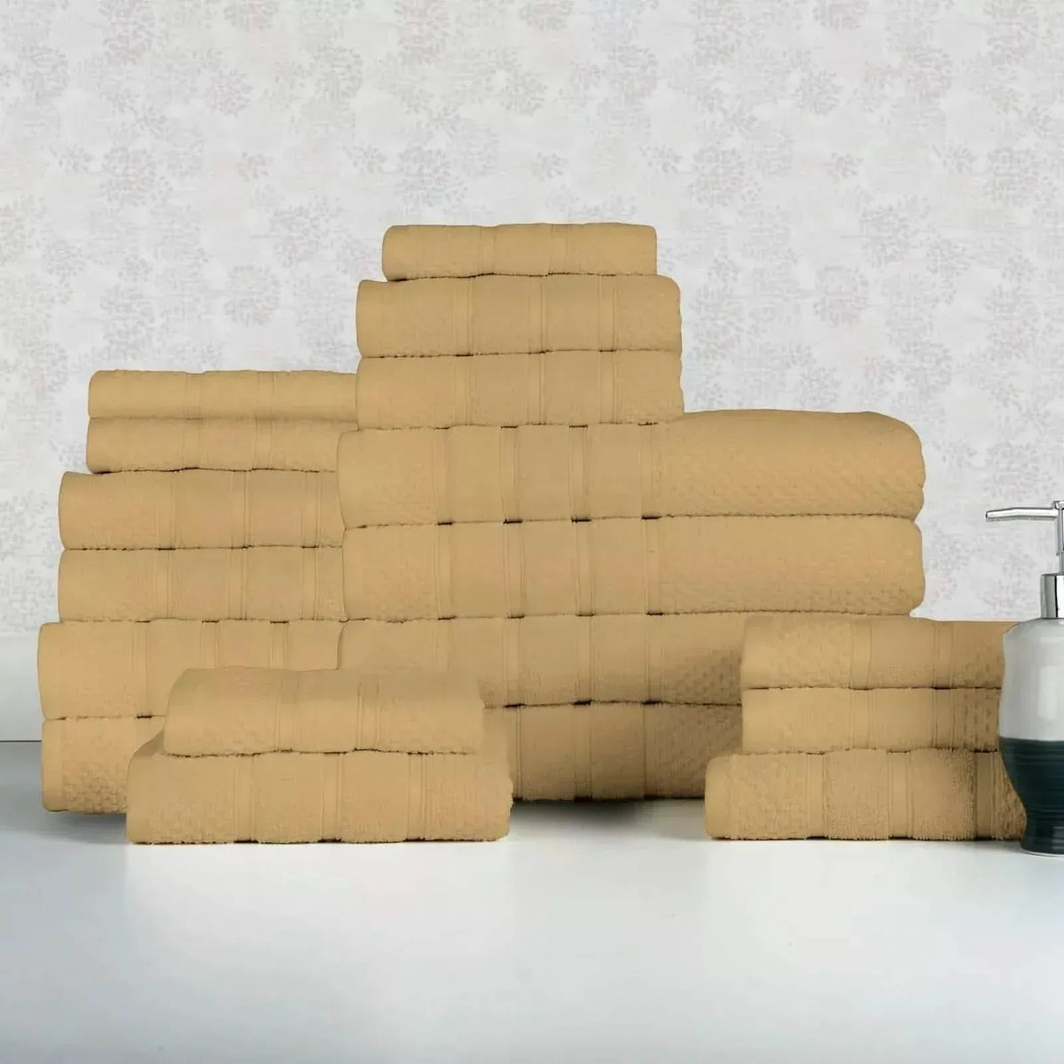 18-Piece Set: Bibb Home `Egyptian Cotton Towel Set - A-1 Thread Vault