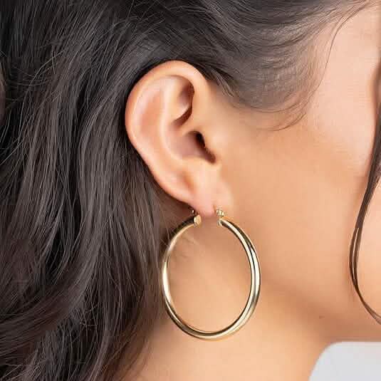 S925 50mm Solid Hoop Earrings for Women - A-1 Thread Vault