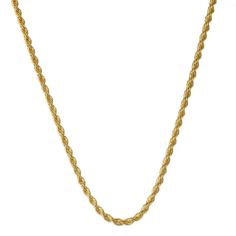 18K Gold European Classic Twist Necklace + Bracelet - A-1 Thread Vault