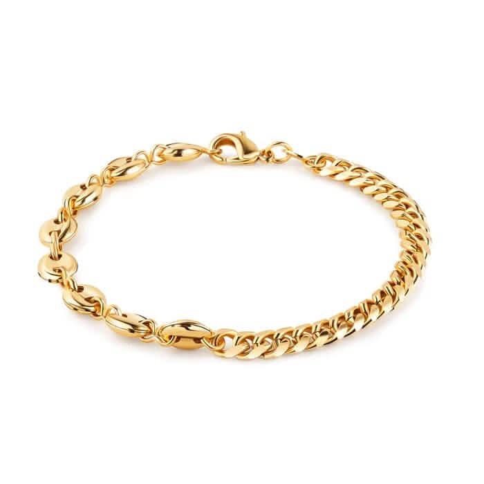 18K Gold Mariner & Cuban Link Bracelet - A-1 Thread Vault