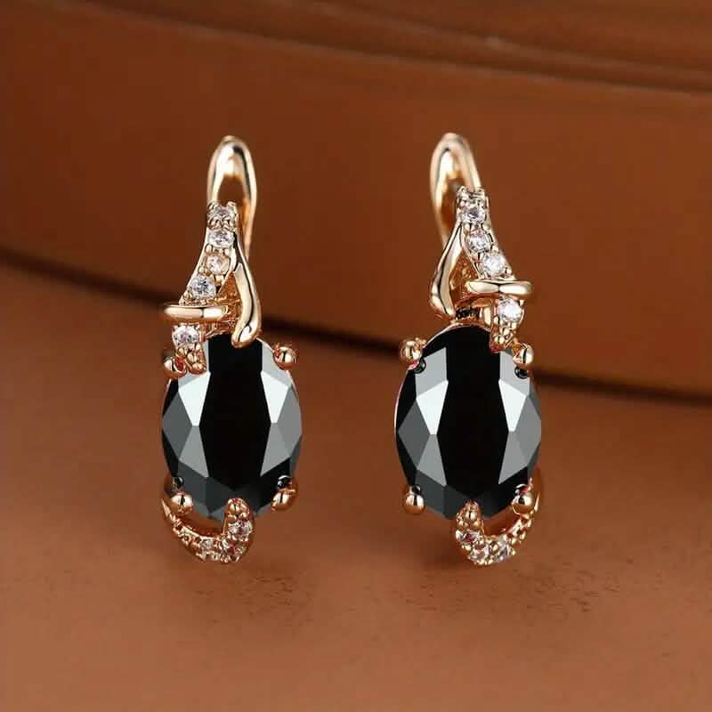 18K Gold Stone Stud Earrings - A-1 Thread Vault