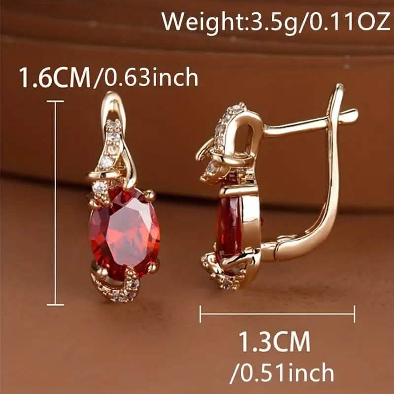 18K Gold Stone Stud Earrings - A-1 Thread Vault
