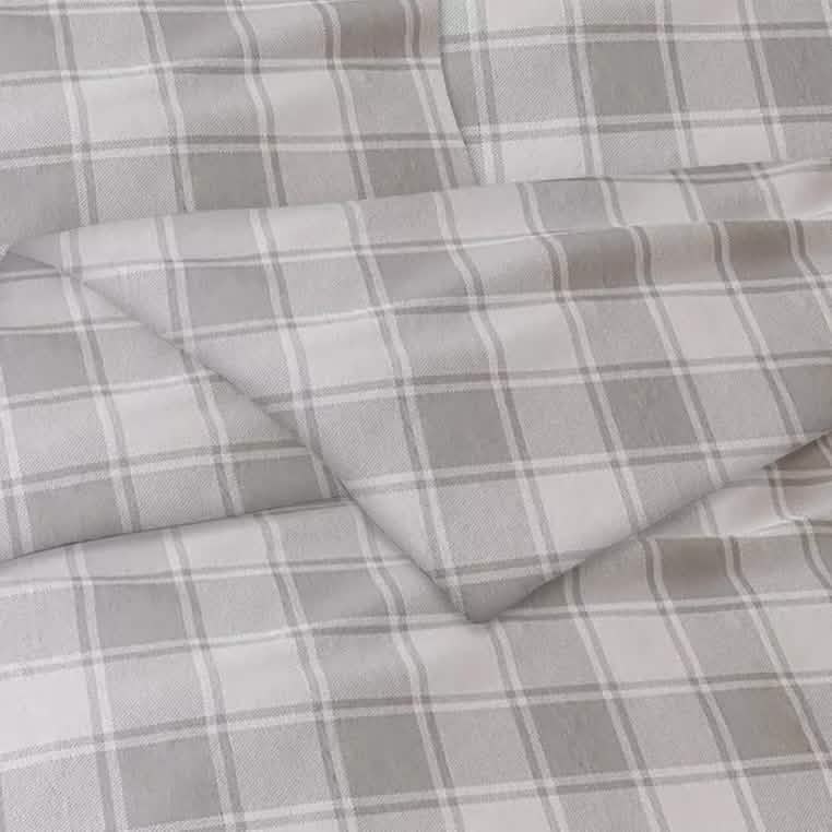 3-Piece: Bibb Home Heavyweight Flannel Duvet Cover Set - A-1 Thread Vault