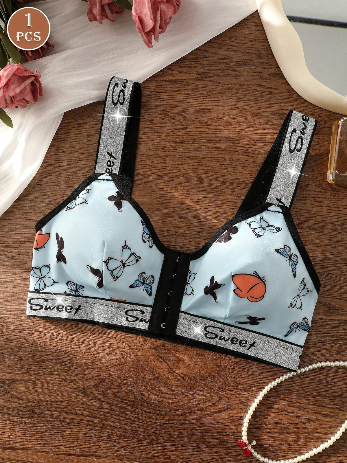 1pc Women's Casual Comfortable Wireless Bra - A-1 Thread Vault