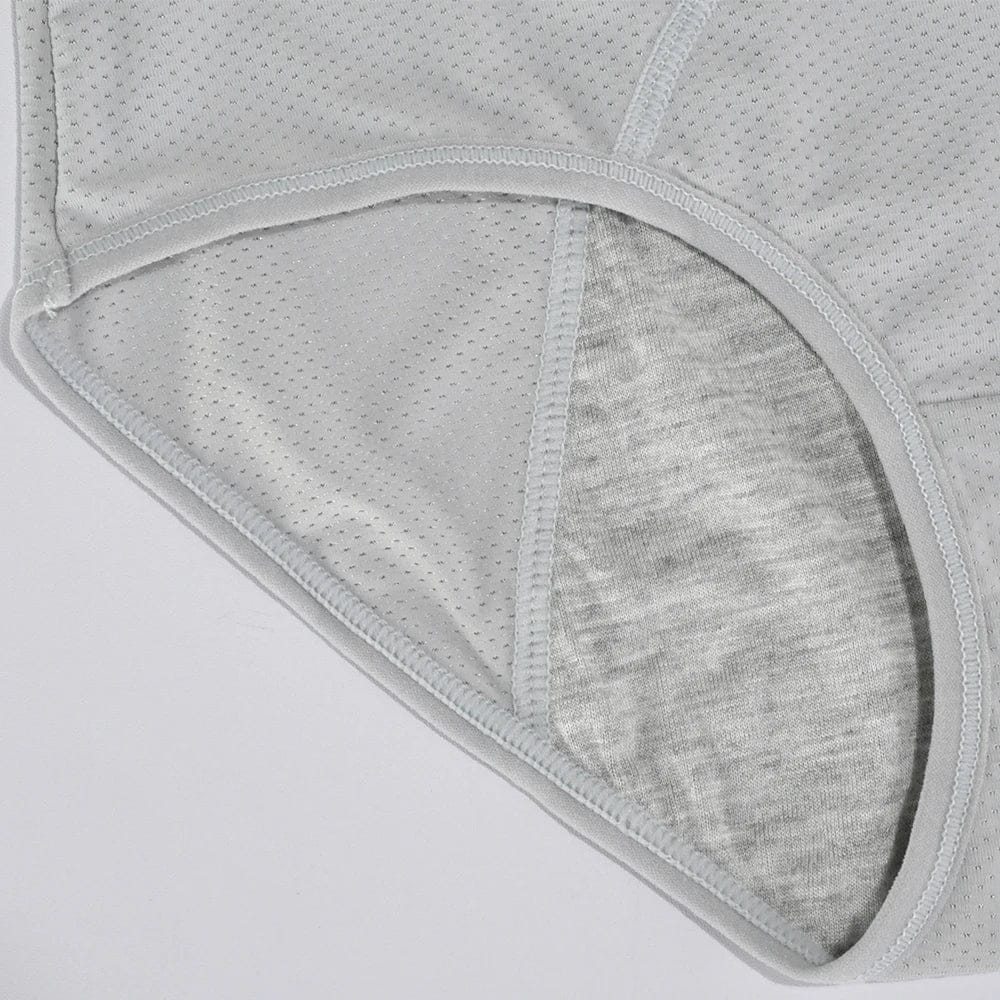 1pc Women's Leak Proof Menstrual Panties – Mid Waist Ice Silk Plus Size Waterproof Period Underwear Sexy Physiological Briefs - A-1 Thread Vault