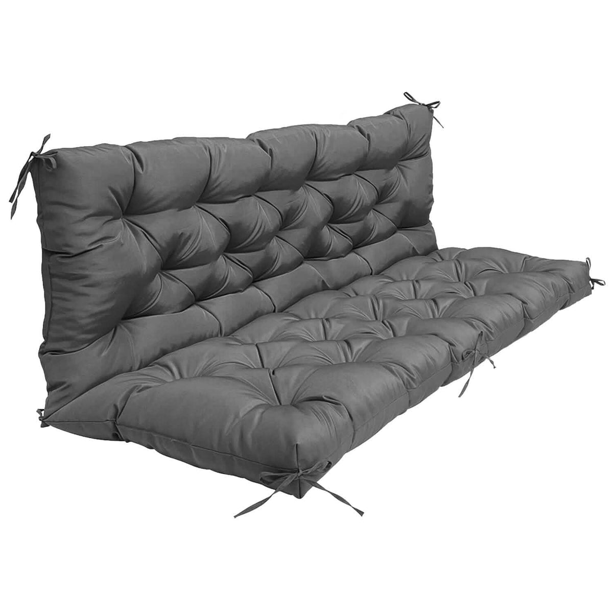 2-3 Seater Swing Cushion Replacement Swing Beach Pads with Backrest 8-Tie Straps - A-1 Thread Vault