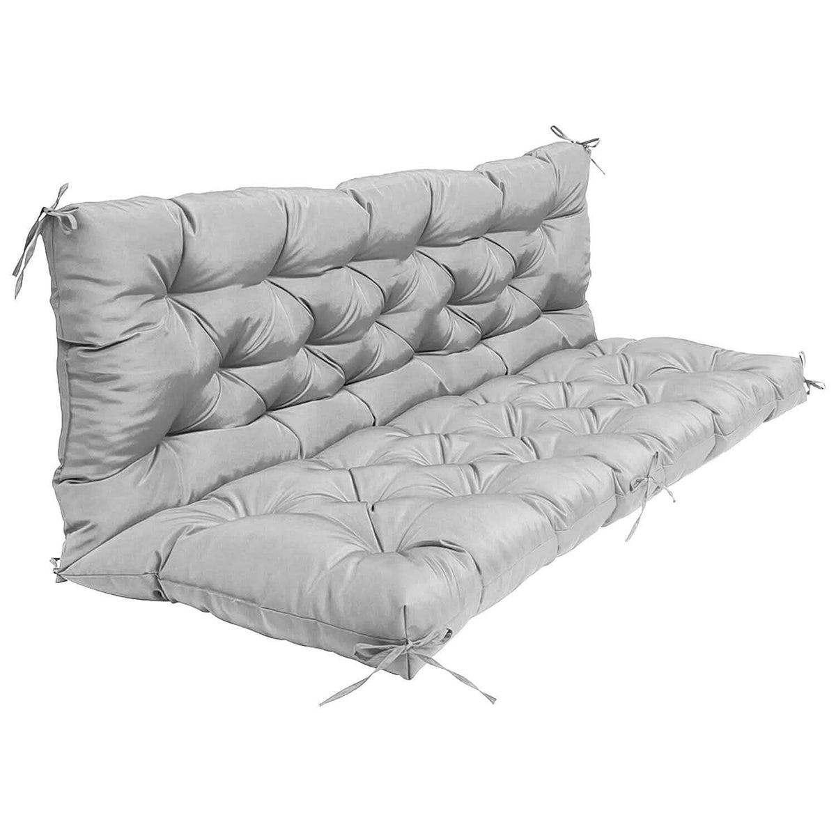 2-3 Seater Swing Cushion Replacement Swing Beach Pads with Backrest 8-Tie Straps - A-1 Thread Vault