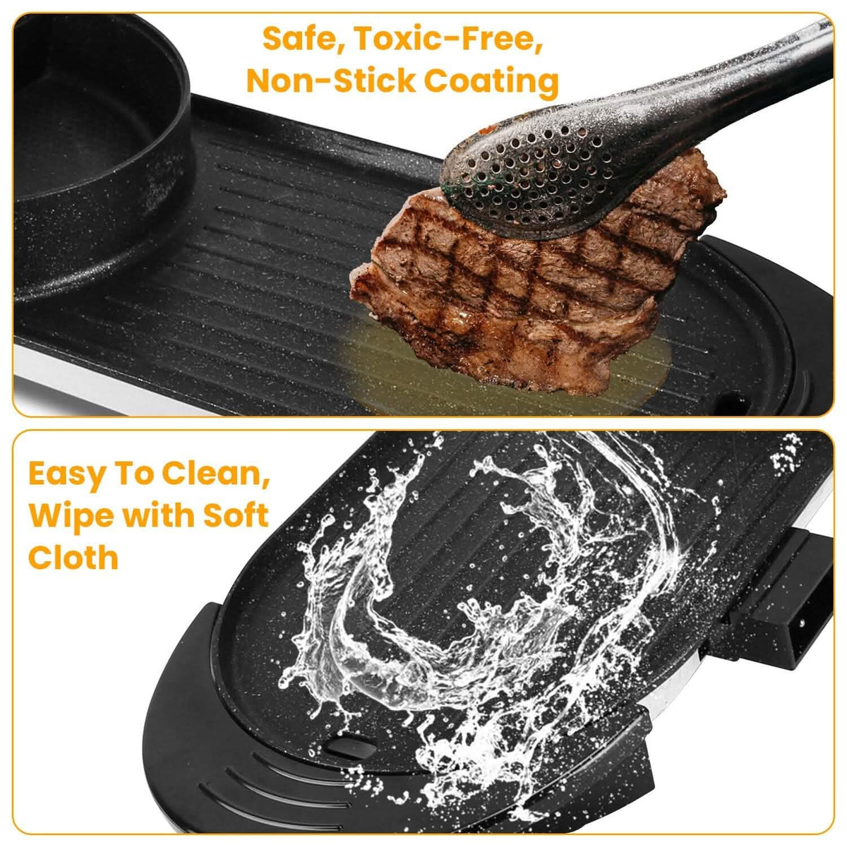2-in-1 Electric Hot Pot with Bbq Grill Cooker 2200W - A-1 Thread Vault