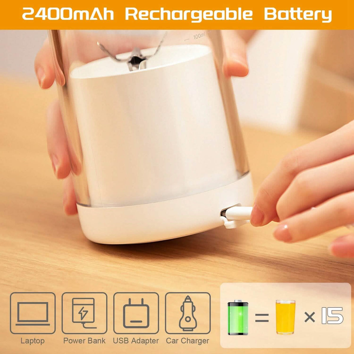 2-in-1 Portable Fruit Blender Rechargeable - A-1 Thread Vault