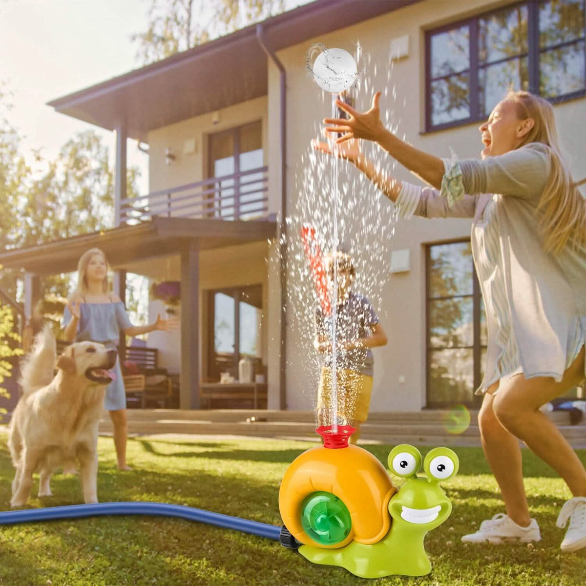 2-in-1 Snail Water Sprinkler Baseball Toy with 2 Sprinkler Nozzles - A-1 Thread Vault