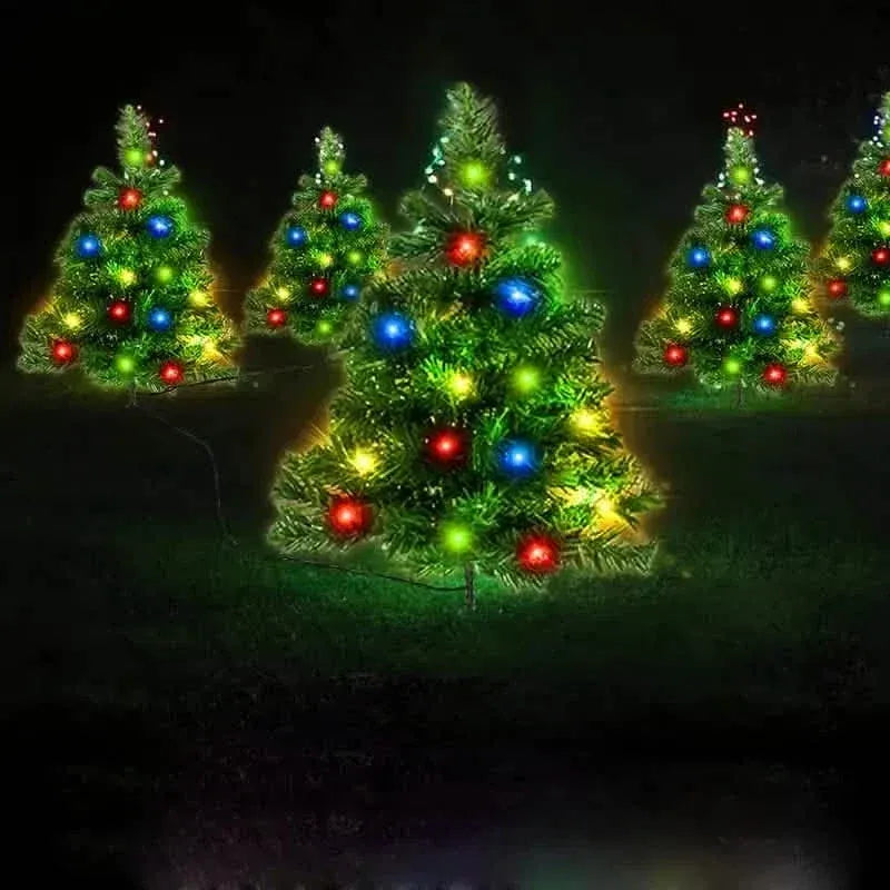 2-in-1 Solar Christmas Tree Lawn Light - A-1 Thread Vault