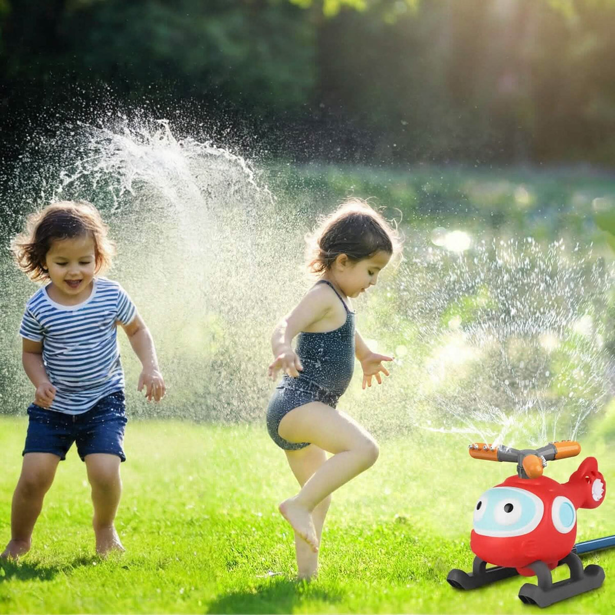 2-in-1 Water Sprinkler Baseball Helicopter Toy - A-1 Thread Vault