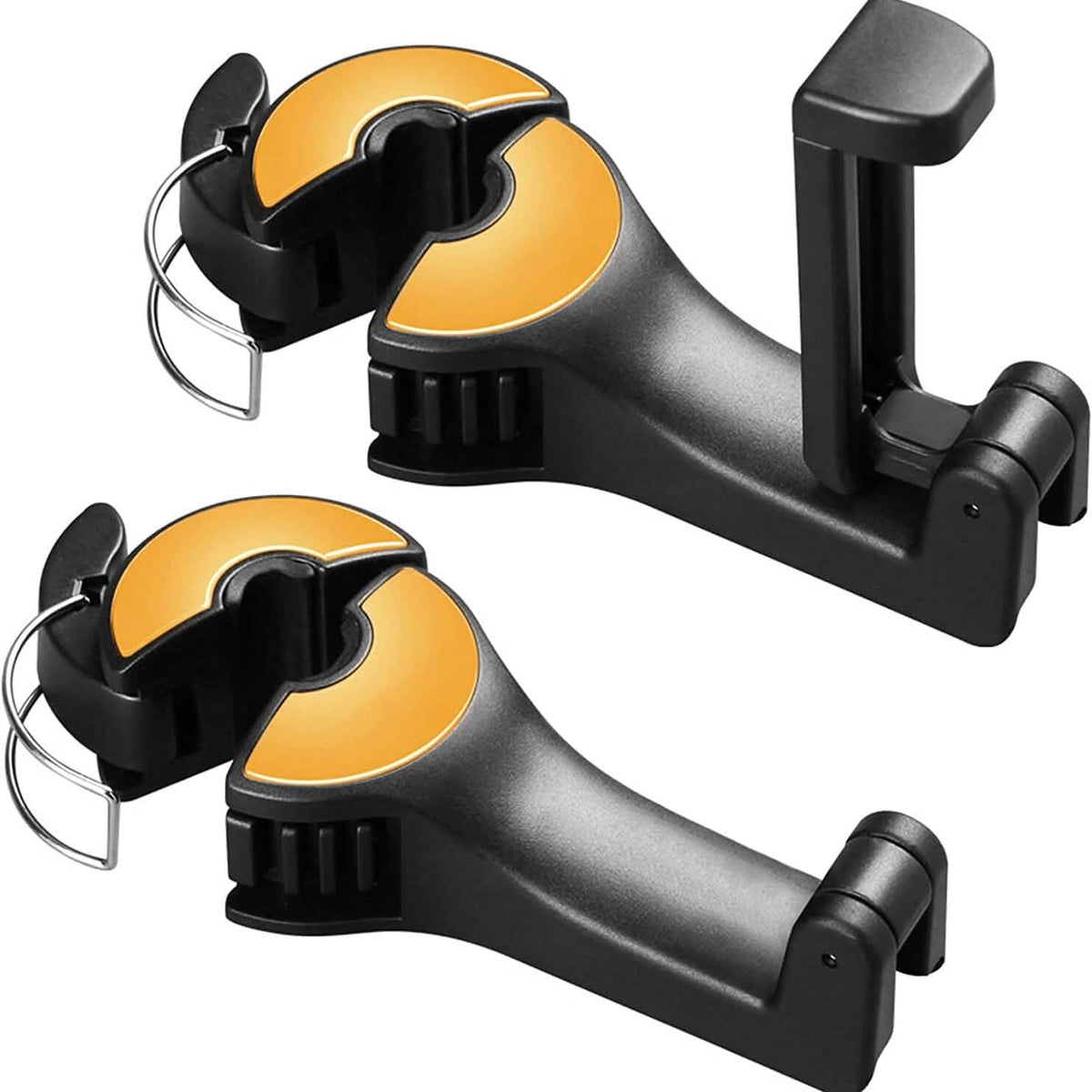 2-Pack: 2-in-1 Car Seat Hooks for Purses and Bags with Phone Holder - A-1 Thread Vault