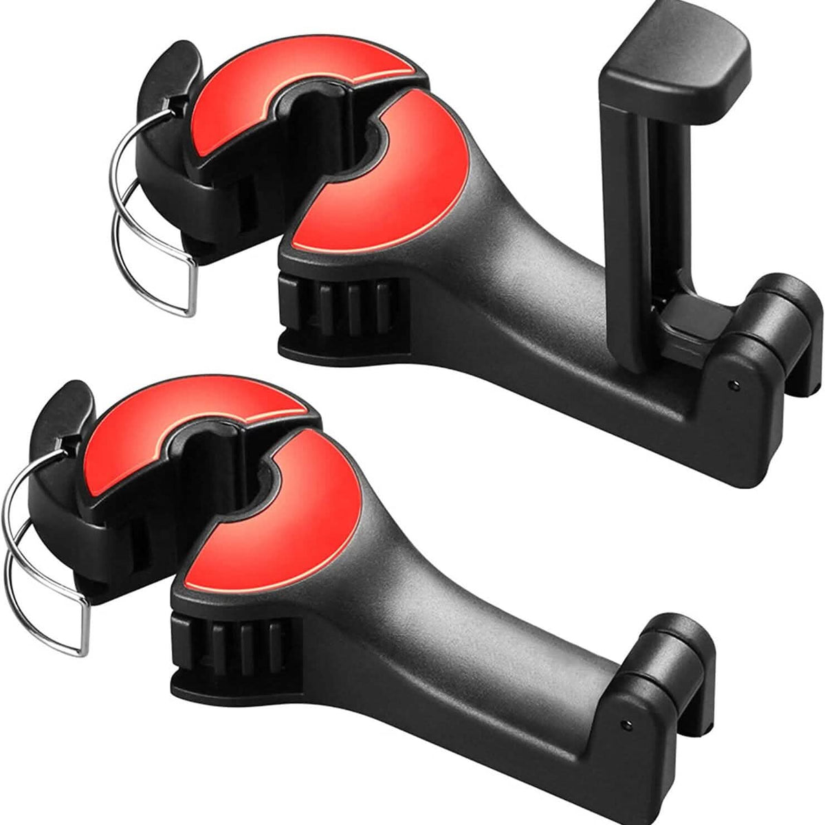 2-Pack: 2-in-1 Car Seat Hooks for Purses and Bags with Phone Holder - A-1 Thread Vault