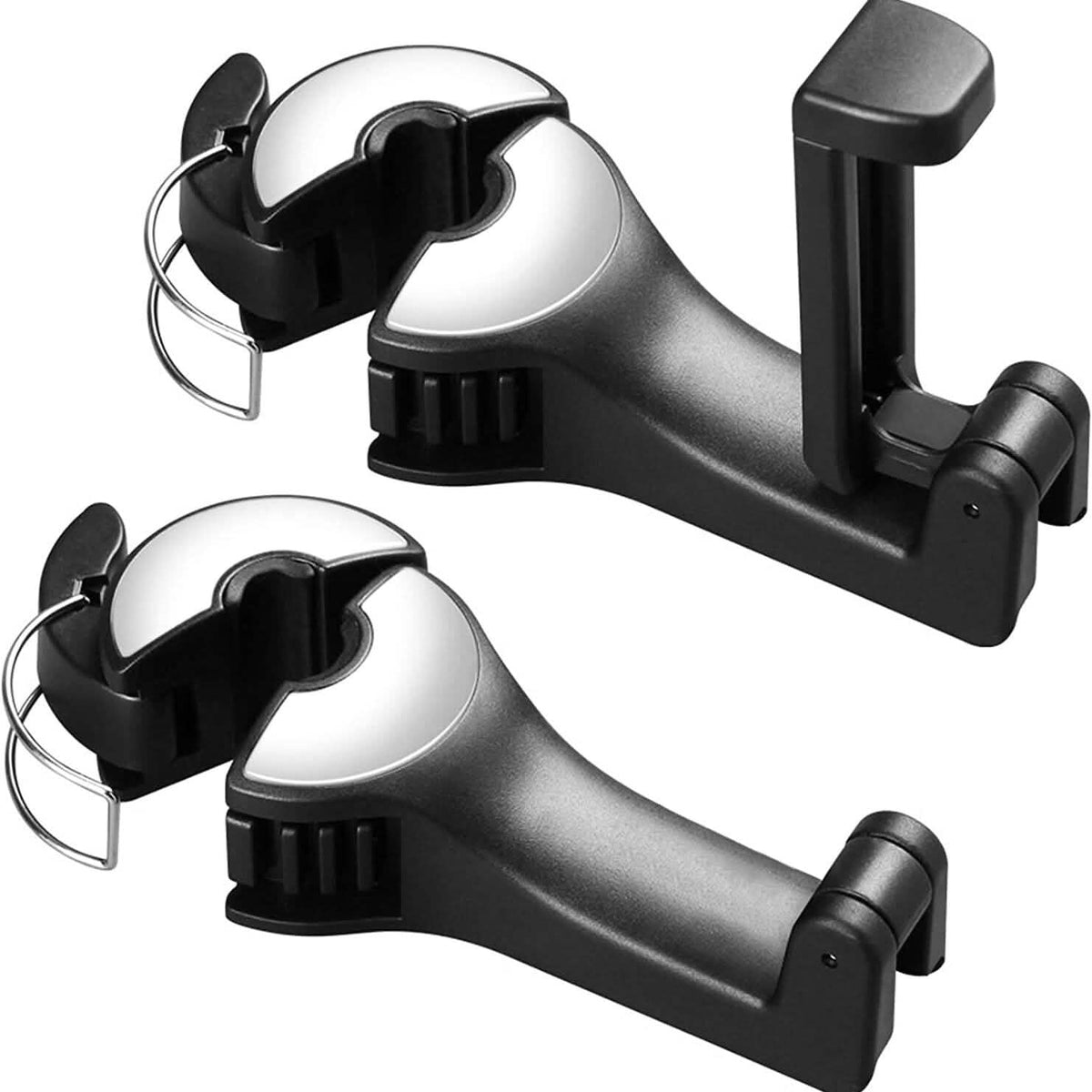 2-Pack: 2-in-1 Car Seat Hooks for Purses and Bags with Phone Holder - A-1 Thread Vault