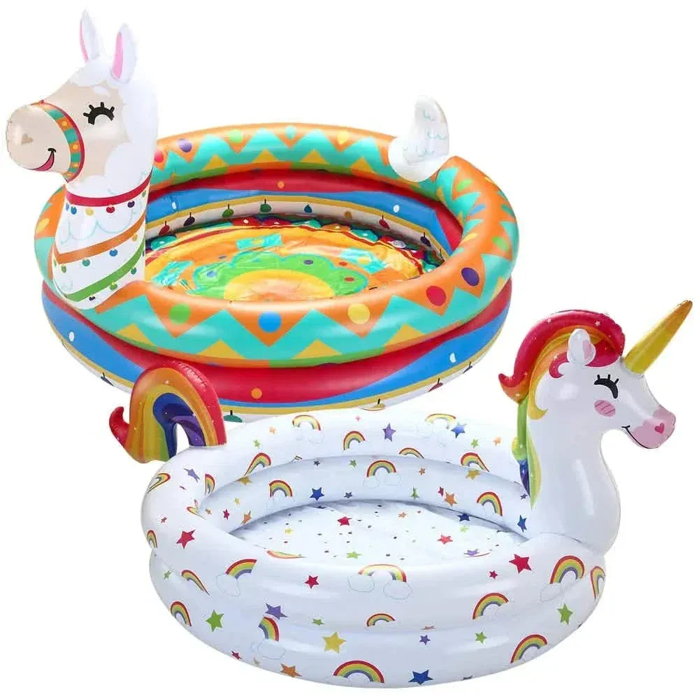 2-Pack: 47" Unicorn and Llama Inflatable Kiddie Pools - A-1 Thread Vault
