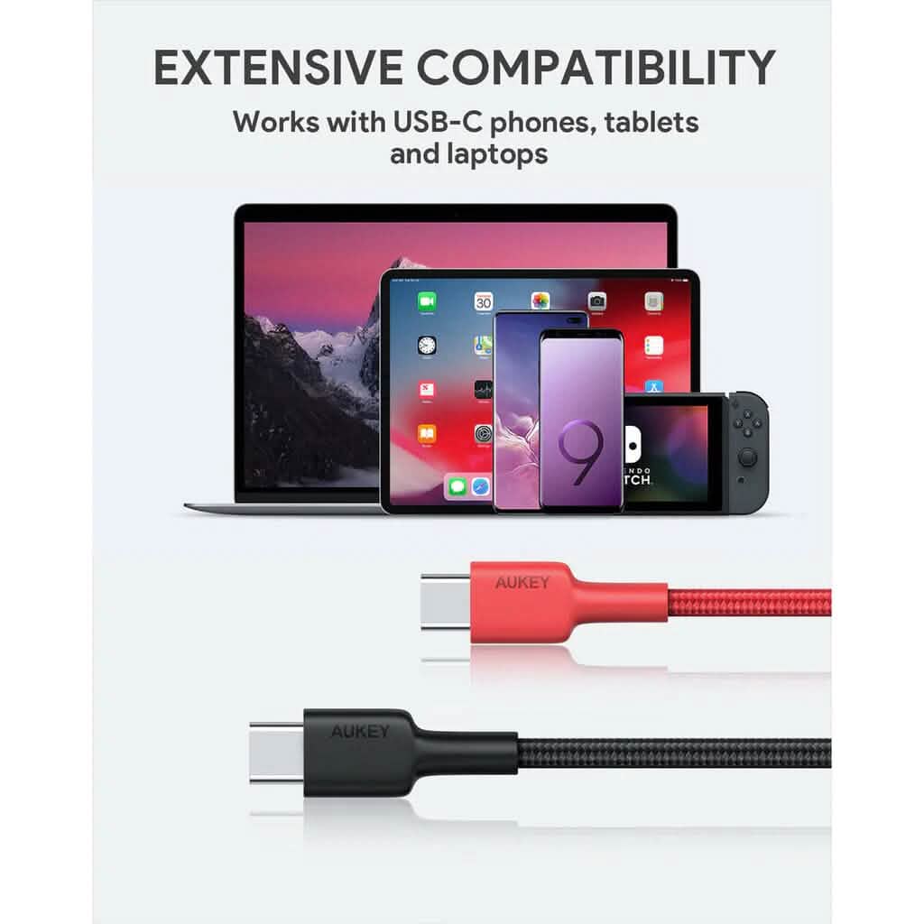 2-Pack: 6.6ft CB-CD28 USB C Cable USB C to USB C Cable - A-1 Thread Vault