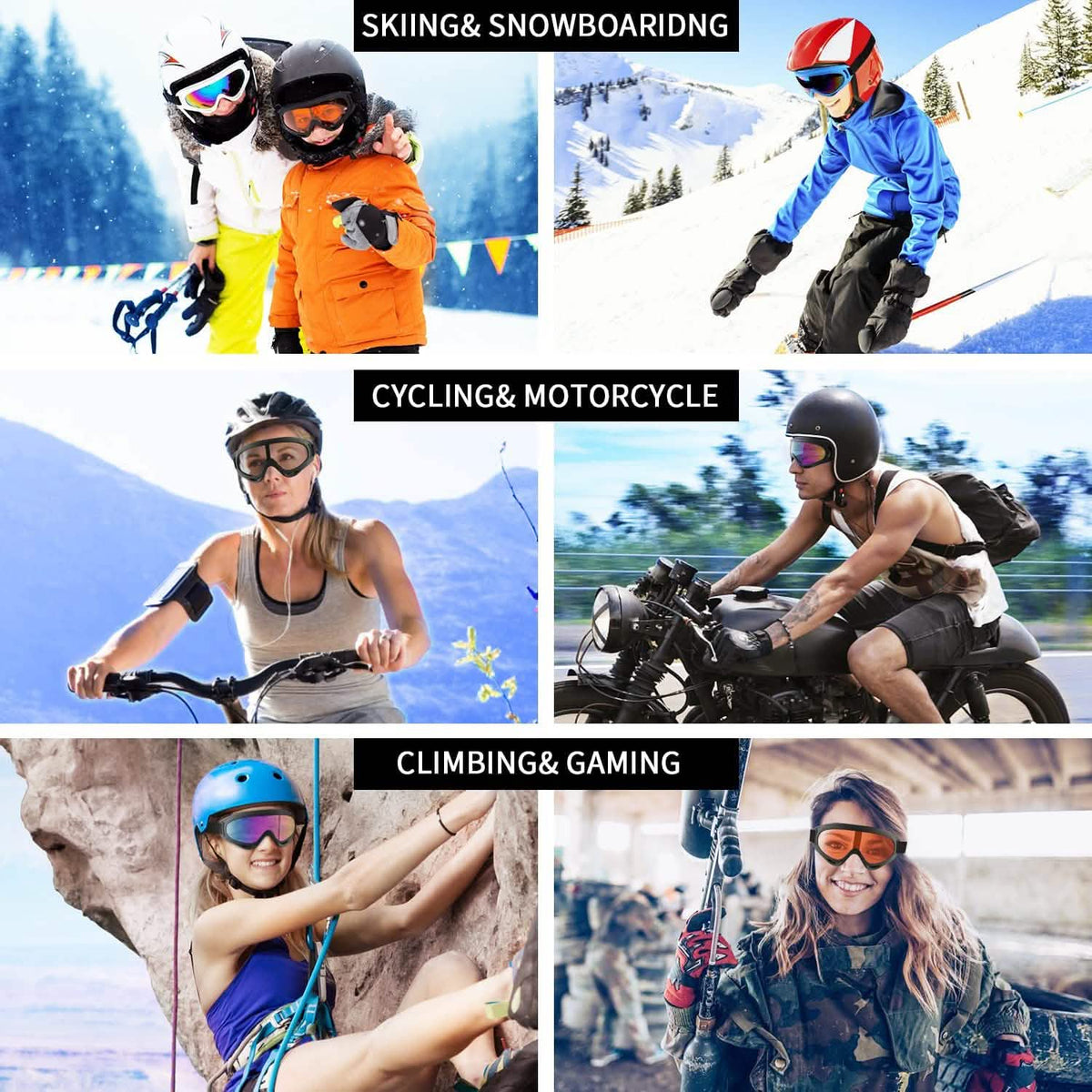 2-Pack: Anti-Scratch Dustproof Sports Goggles - A-1 Thread Vault