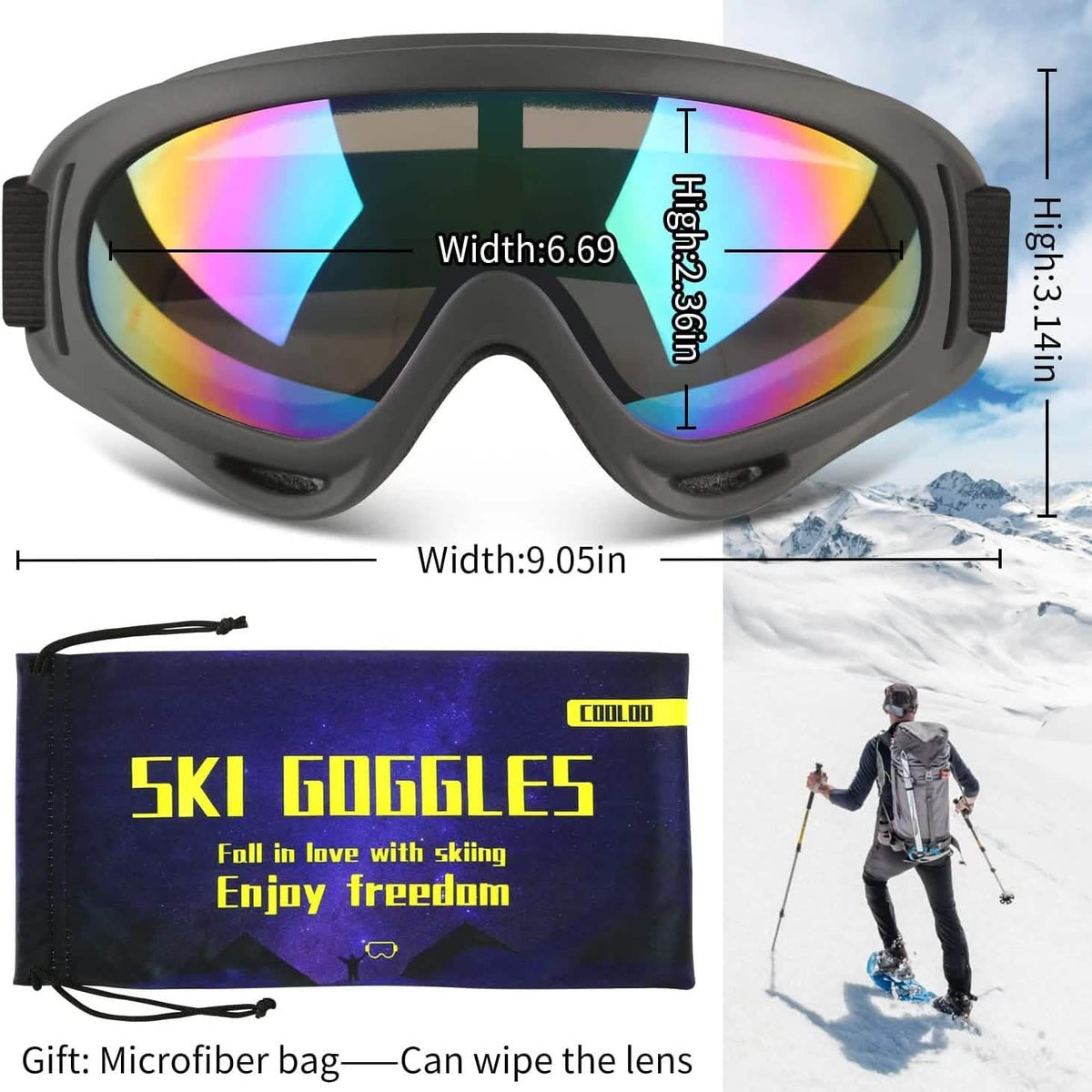 2-Pack: Anti-Scratch Dustproof Sports Goggles - A-1 Thread Vault