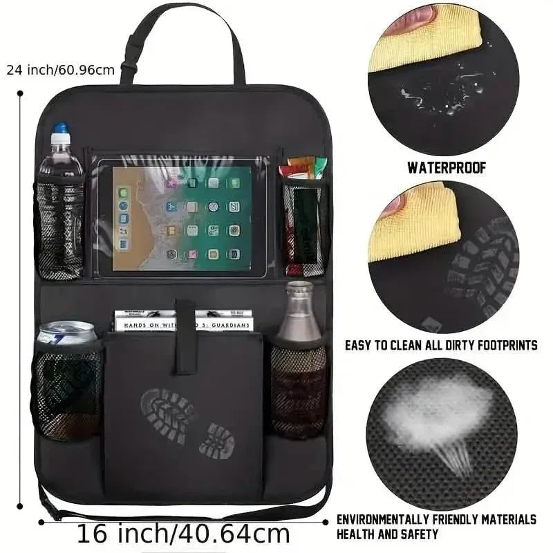 2-Pack: Car Backseat Organizer with Touch Screen Tablet Holder - A-1 Thread Vault