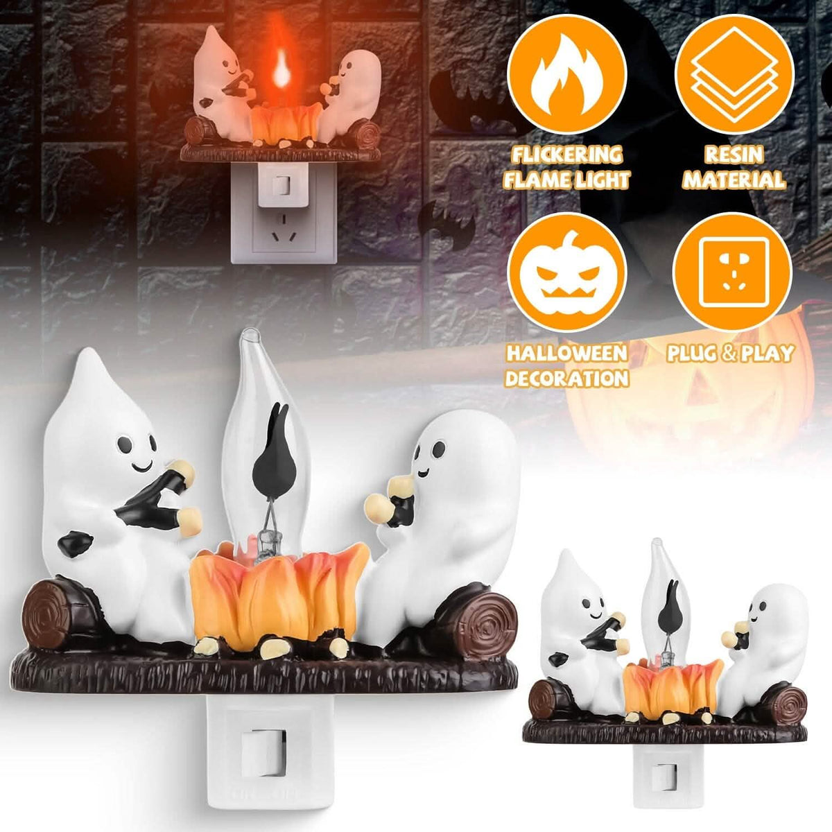 2-Pack: Ghost Campfire Flickering Flame Night - A-1 Thread Vault