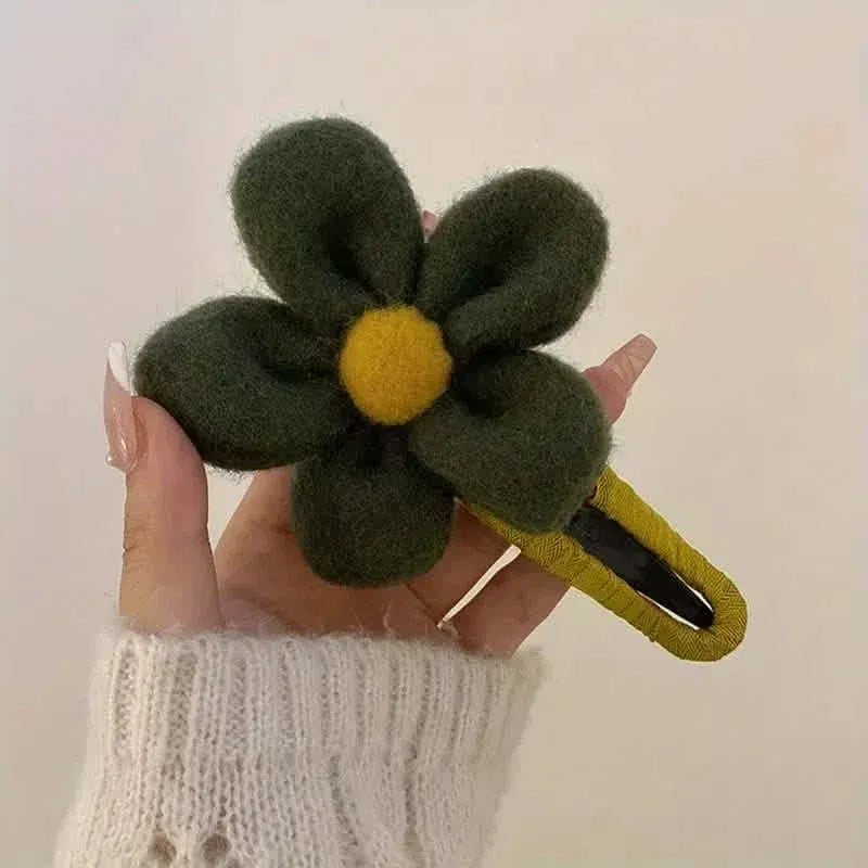 2-Pack: Gorgeous Plush Flower Hairpin - A-1 Thread Vault