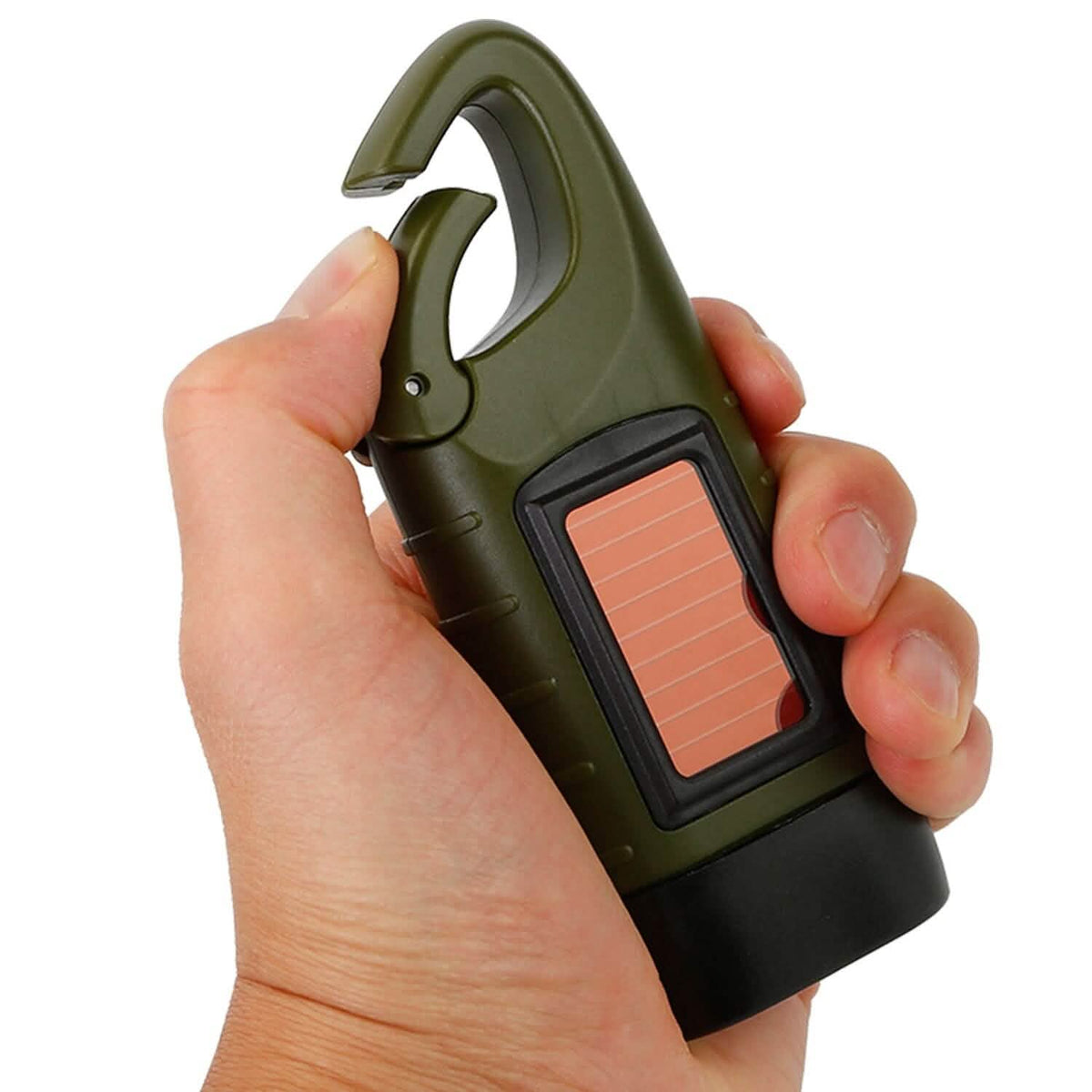2-Pack: Hand Crank Solar Powered Flashlight - A-1 Thread Vault