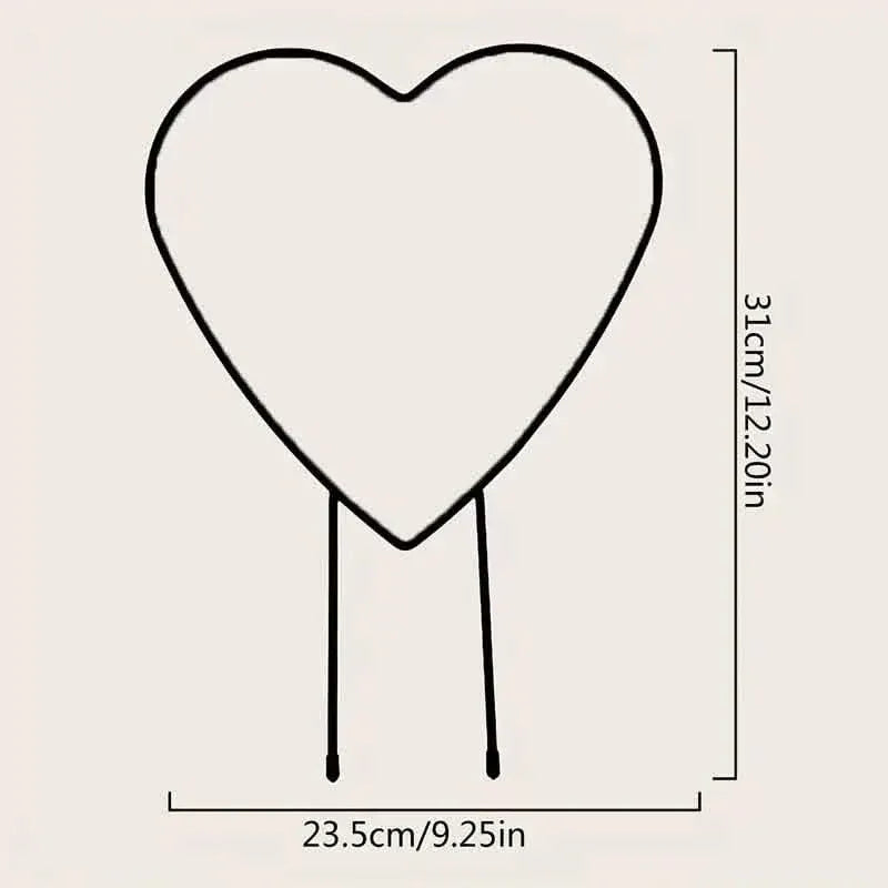 2-Pack: Heart-Shaped Plant Support Stake - A-1 Thread Vault