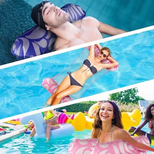 2-Pack: Inflatable Water Hammock Aqua Loungers for Swimming Pool or Beach - A-1 Thread Vault