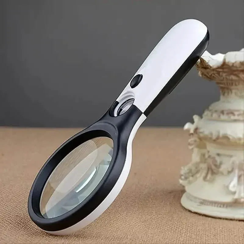 2-Pack: LED Light 45x Magnifying Glass Lens Mini Pocket Handheld Microscope - A-1 Thread Vault