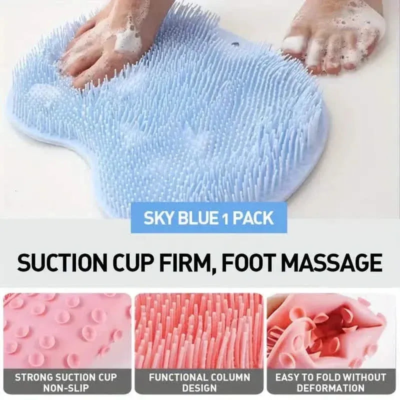 2-Pack: Non-Slip Foot & Back Scrubber with Exfoliating Cushion - A-1 Thread Vault