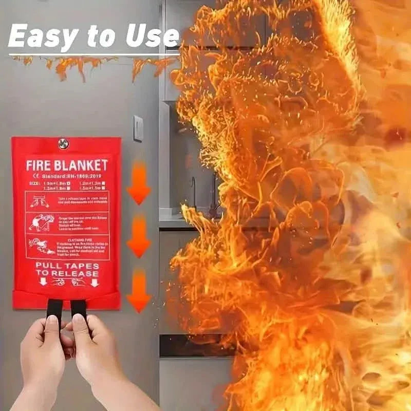 2-Pack: Premium Fiberglass Fire Blankets - Heat-Resistant, Compact and Reusable - A-1 Thread Vault