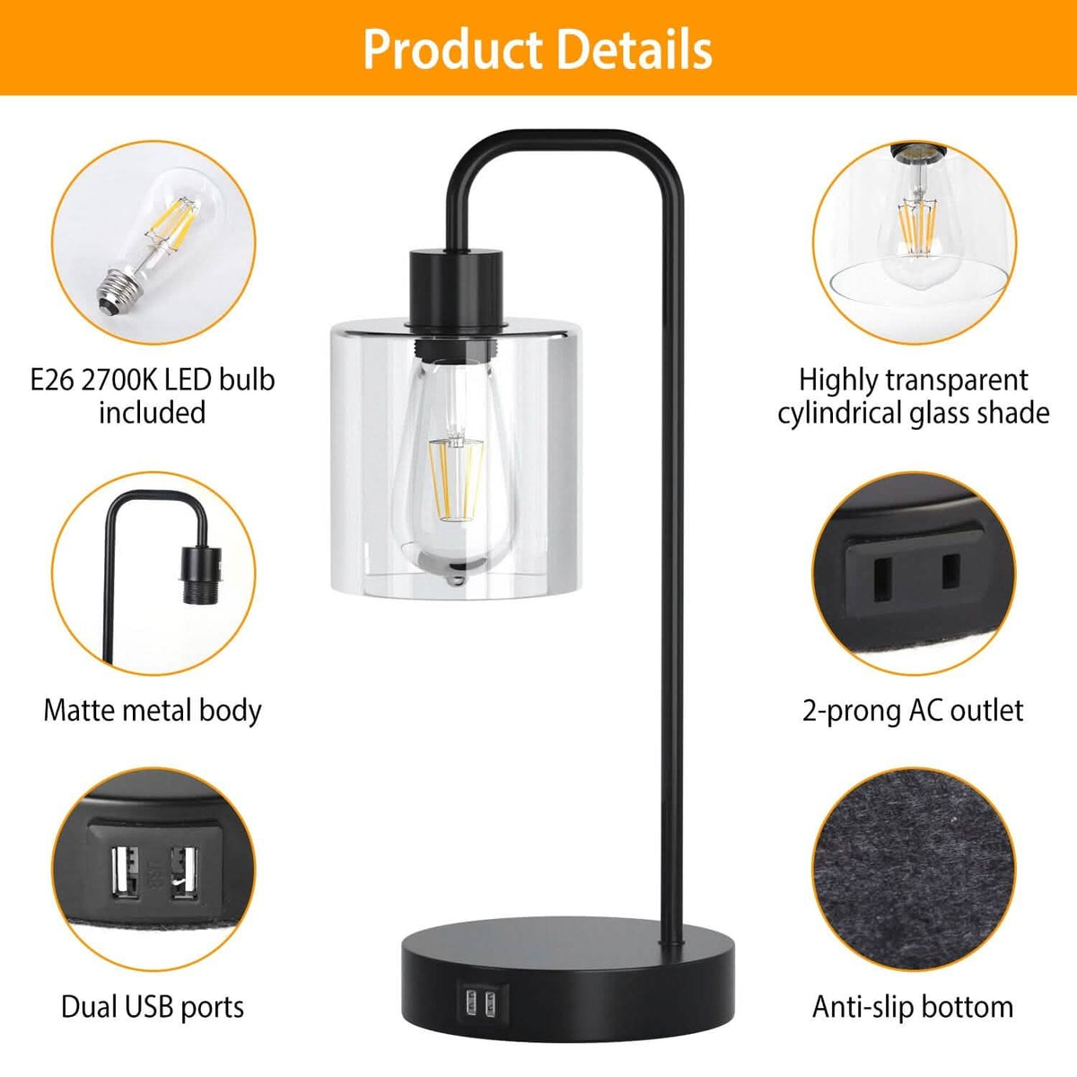 2-Pack: Touch Control Table Lamp - A-1 Thread Vault