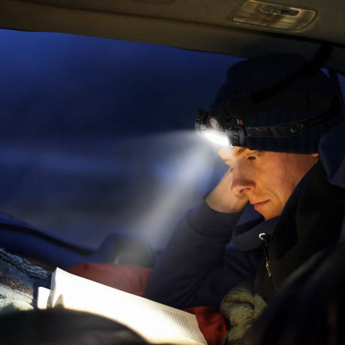 2-Pack: Waterproof Rechargeable Headlamp - A-1 Thread Vault