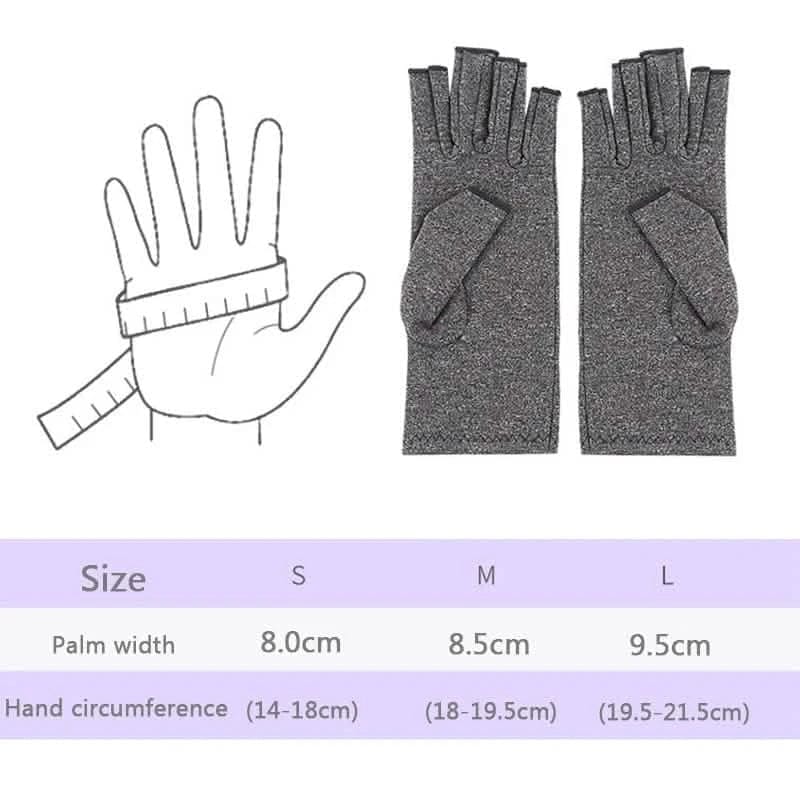 2-Pairs: Rheumatoid Arthritis Magnetic Compression Gloves - A-1 Thread Vault