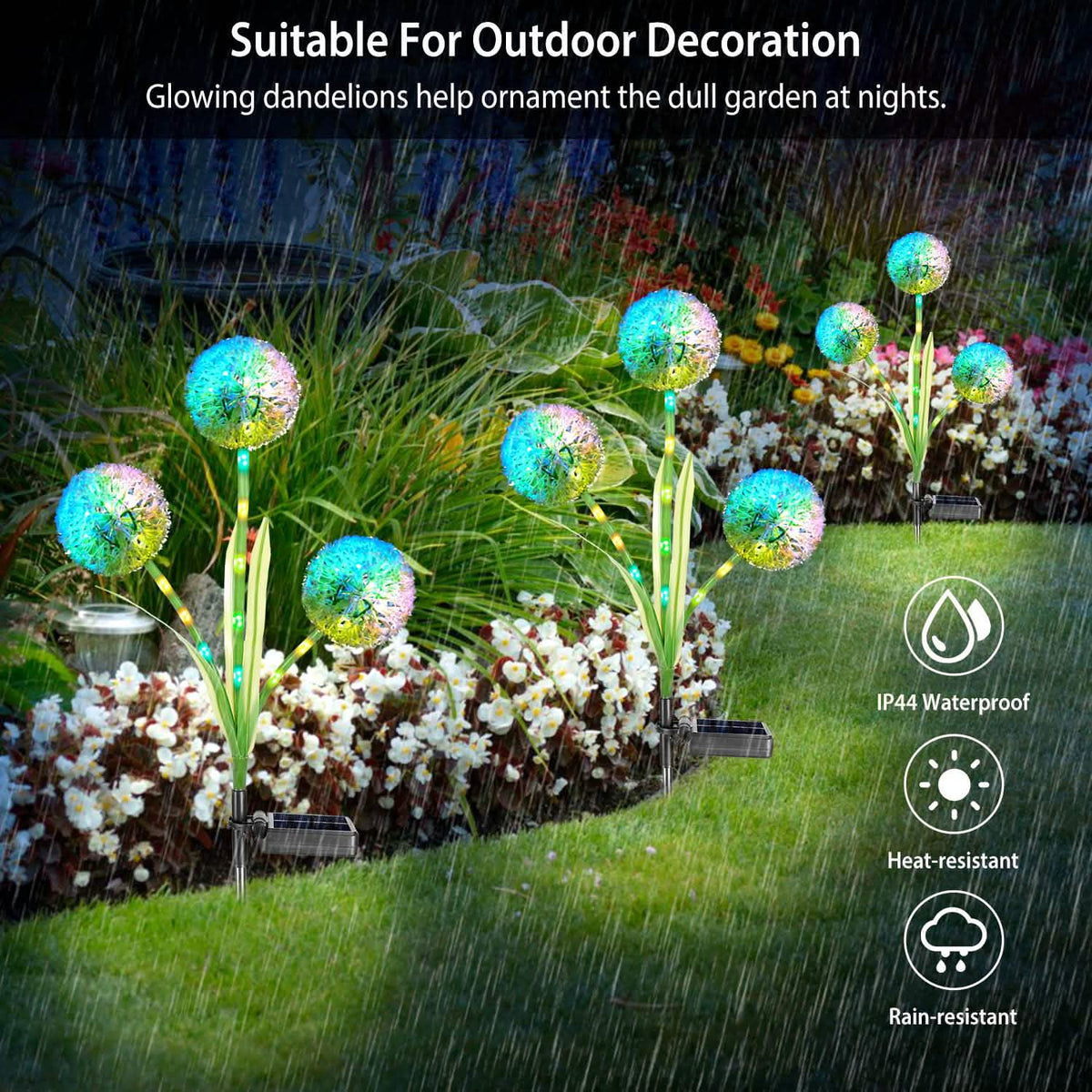 2-Piece: 36 LED Dandelion Solar Lights - A-1 Thread Vault