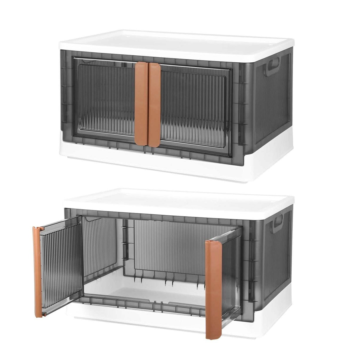 2-Piece: Foldable Stackable Storage Bins with Lid - A-1 Thread Vault