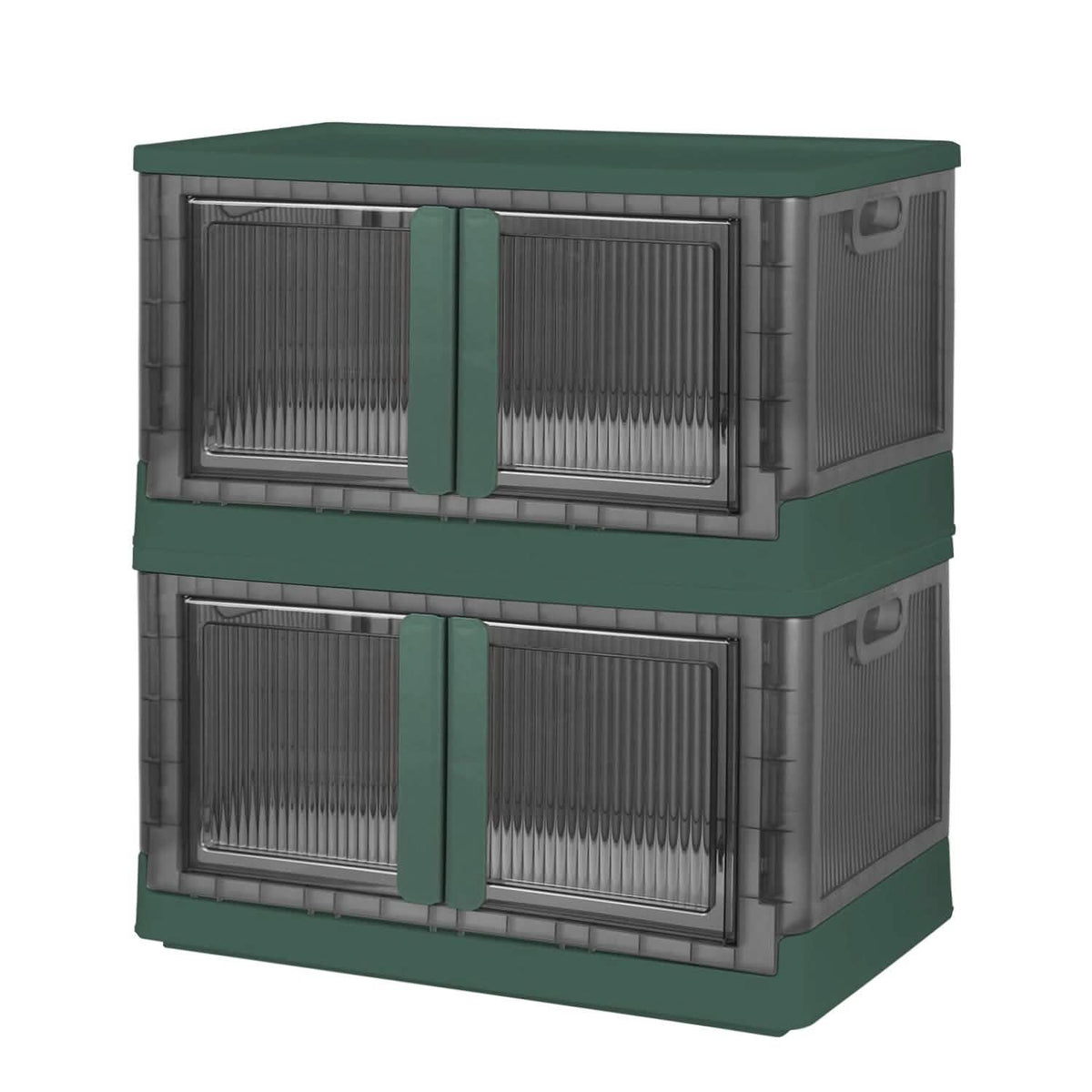 2-Piece: Foldable Stackable Storage Bins with Lid - A-1 Thread Vault
