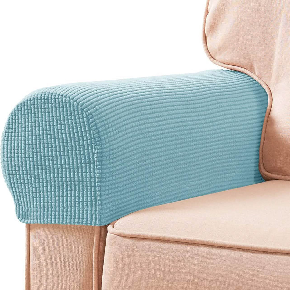 2-Piece: Jacquard Sofa Armrest Slipcover - A-1 Thread Vault