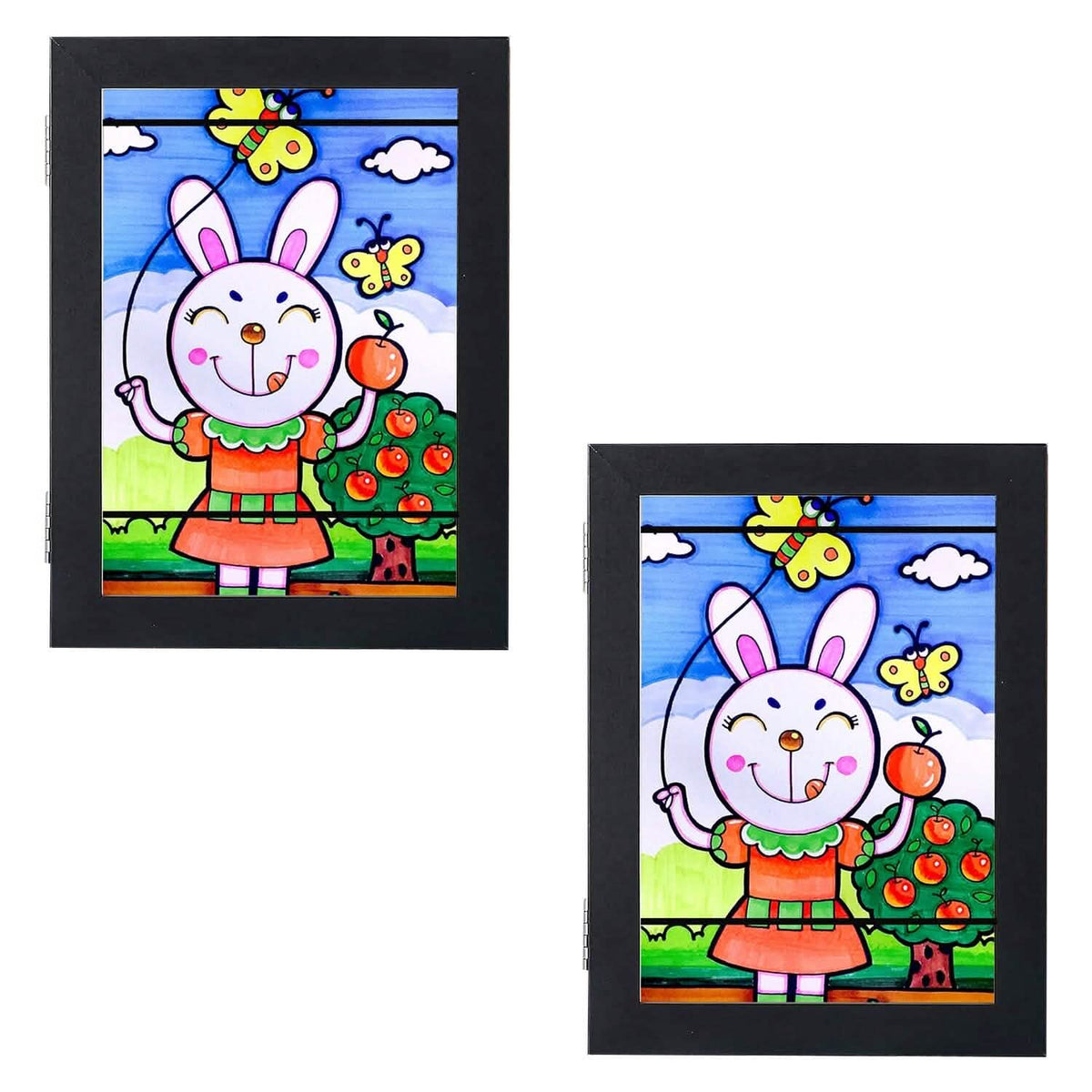 2-Piece: Kids Art Frame Front Opening Wooden Picture Frame - A-1 Thread Vault