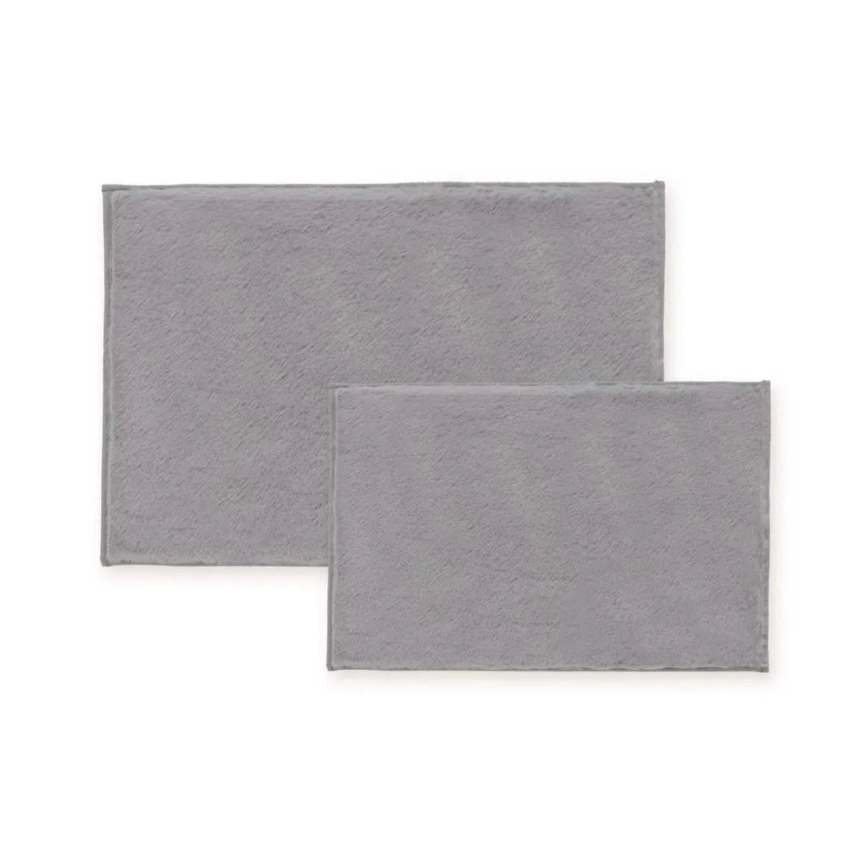 2-Piece Set: Bibb Home 2 Piece Faux Fur Plush Bath Mat Set - A-1 Thread Vault