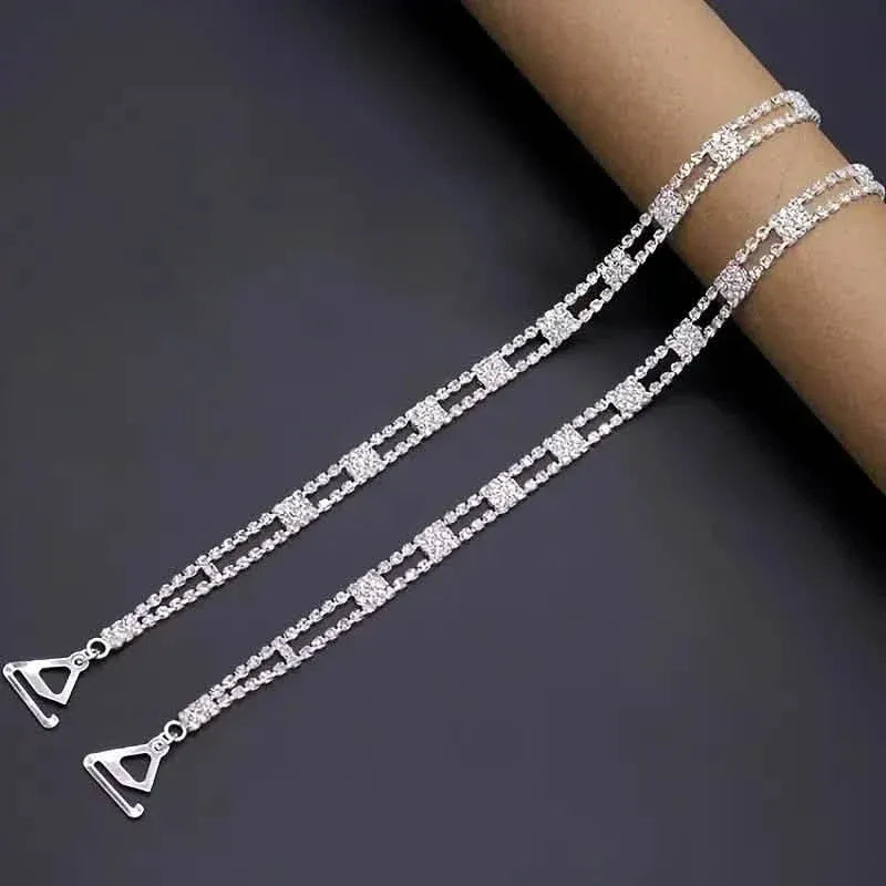 2-Piece Set: Elegant & Sexy Rhinestone Bra Straps - A-1 Thread Vault