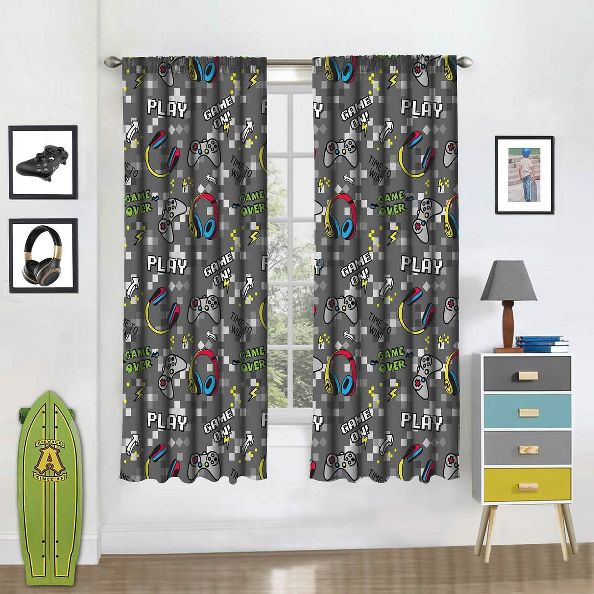 2-Piece Set: Kidz Mix Game on Glow-in-the-Dark Window Panel Pair - A-1 Thread Vault