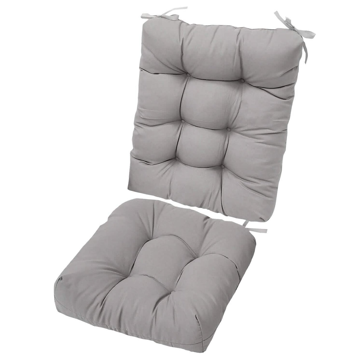 2-Piece Set: Rocking Chair Cushion with Non-Slip Ties Polyester Fiber Filling - A-1 Thread Vault
