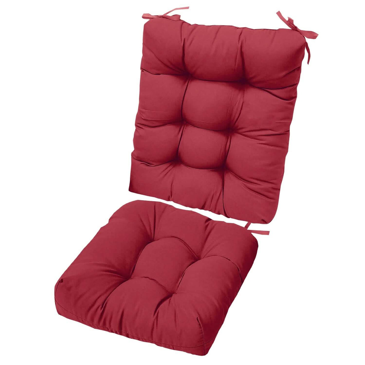 2-Piece Set: Rocking Chair Cushion with Non-Slip Ties Polyester Fiber Filling - A-1 Thread Vault