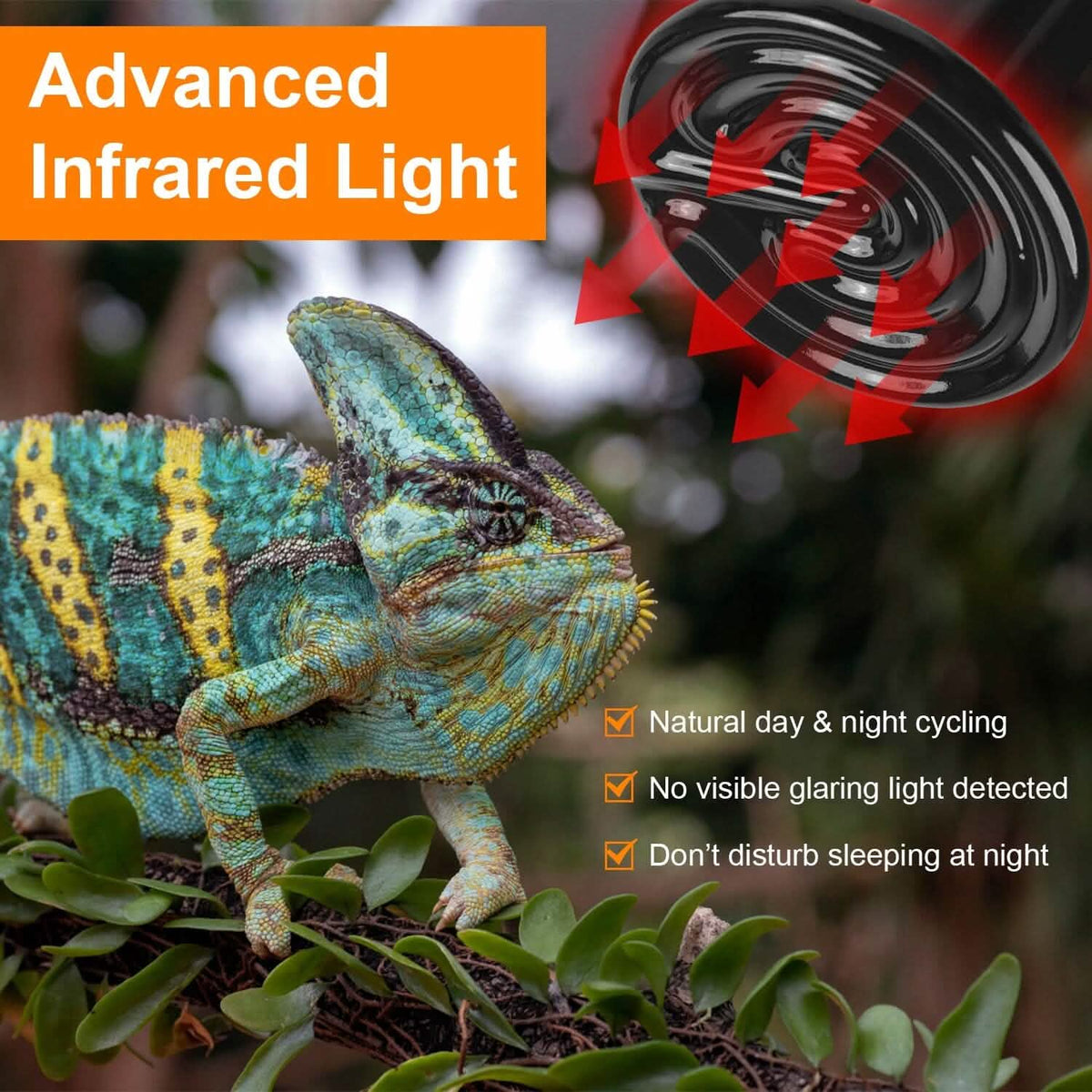 2-Pieces: 150W Infrared Reptile Heat Lamp No Light Emitting - A-1 Thread Vault